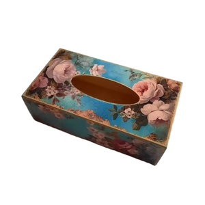 ที่ใส่กระดาษทิชชูแบบทำมือ คุณภาพดี เป็นมิตรกับสิ่งแวดล้อม ทนทาน สไตล์อเมริกัน สำหรับวางบนโต๊ะ/เคาน์เตอร์/ที่วางของ ตกแต่งบ้านอย่างมีสไตล์ - Product Image 2