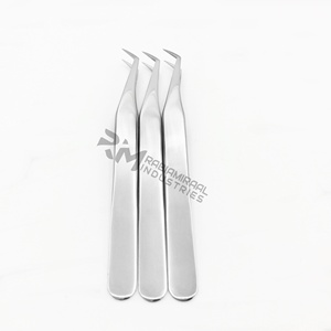 Pince à épiler en acier inoxydable RMI pour extensions de cils, pointe fine, outils de beauté pour cils et maquillage - Product Image 2