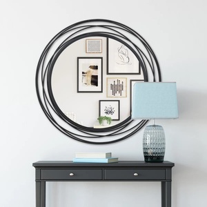 Miroir décoratif mural en fer spirale minimaliste de luxe pour salon, décoration d'hôtel - Product Image 5