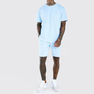 Conjunto de Camiseta y Pantalones Cortos Tie Dye para Hombre, Estilo Urbano, Algodón Grueso, Lavado Ácido, Ropa Informal de 2 Piezas, Trajes Deportivos de Verano para Hombre - Product Image 5
