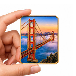 Imán para Refrigerador Directo de Fábrica con Impresión UV a Todo Color, Insignia de Monumento Turístico para Recuerdos - Product Image 1