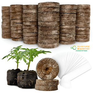 ECO2GO VIETNAM Blocs de culture en fibre de coco pour propagation, biodégradables, écologiques et hydratants, pour pépinières d'herbes - Product Image 1