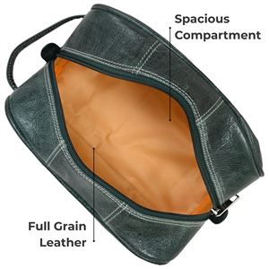 Sac de voyage de grande capacité en cuir véritable unisexe avec logo personnalisé, fermeture éclair, poignée souple, durable, tendance, imperméable, pour maquillage et toilette - Product Image 3