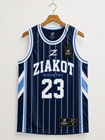 Jersey Basket Throwback Autentik Biru-Putih-Merah Kustom Terlaris Industri Grosir Langsung
