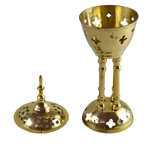 Shiny Gold Colored Incense Holder With Polished Finishing Design Incense Stand Best Home Decor Design Incense Burner - Product Image 5