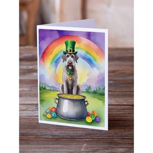 การ์ดอวยพรวัน A7ขนาด5x7 ST Patrick's Day การ์ดเปล่า8ใบพร้อมซองจดหมายที่มีดีไซน์ Wolfhound ไอริช - Product Image 2