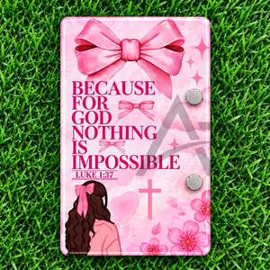 Porque para Dios, nada es imposible, tarjeta de pestañas religiosa impresa con logotipo personalizado, tarjeta de pestañas sostenible con imanes OEM - Product Image 5