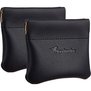 Set di 2 Portamonete in Pelle per Uomo e Donna, Porta Monete con Chiusura a Pressione - Product Image 1