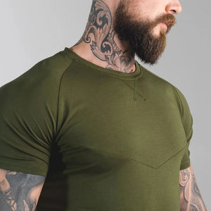 T-shirts de fitness pour hommes, coupe ajustée, anti-transpiration, style compression, tricotés, anti-UV, respirants, haut de sport - Product Image 4