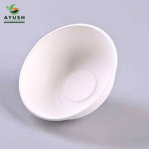 ชามแบกาสขนาด 16 ออนซ์ ใช้ซ้ำได้ ผลิตจากเยื่อชานอ้อย เป็นมิตรกับสิ่งแวดล้อม ย่อยสลายได้ สีขาว สำหรับงานรับปริญญา งานวันเกิด - Product Image 1