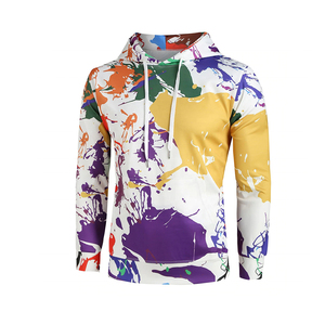Sweat-shirt à capuche pour homme imprimé par sublimation, vêtement de sport haute performance, respirant, séchage rapide, polyester/coton, avec poche - Product Image 5
