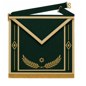 Tablier de maître maçon classique avec broderie élégante, tissu doux et coutures soignées, idéal pour les cérémonies formelles, les réunions et les événements spéciaux - Product Image 1