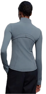 Chaqueta Deportiva Impermeable para Mujer, Ligera, con Cierre, Bolsillos Delanteros, Spandex/Nylon, Manga Larga, para Gimnasio, Yoga, con Orificios para el Pulgar - Product Image 4