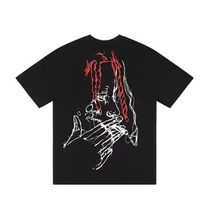 T-shirt personnalisé de haute qualité, style tendance, vente en gros, impression de lettres personnalisées pour hommes, 100% coton, t-shirt uni - Product Image 4