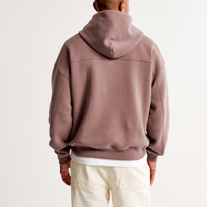 Sweat-shirt à capuche imprimé floqué de marque pour homme, coupe oversize décontractée en molleton de coton avec poche avant et logo - Product Image 3