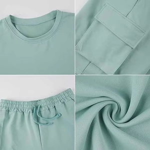 ใหม่อินเทรนด์สไตล์อเมริกันลำลองแขนสั้นเสื้อยืดกางเกงขาสั้นชุดสะท้อนแสงออกแบบอเนกประสงค์สำหรับผู้ชายสำหรับฤดูร้อน - Product Image 2