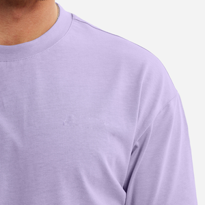 Camiseta de Cuello Redondo Color Lavanda para Hombre, Mezcla de Algodón, Corte Regular Informal, Manga Corta - Product Image 6