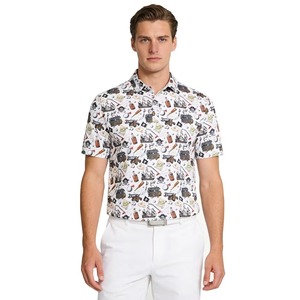 Chemise de golf Mofiz pour homme et femme, motif floral, col contrastant, respirante, anti-rétrécissement, pour les vacances, en polyester/rayonne - Product Image 6