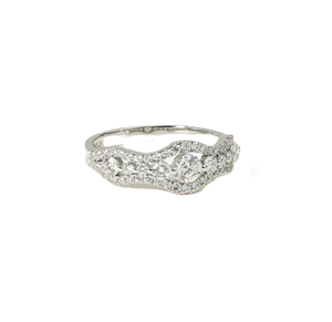 Elegante Anillo de Compromiso de Diseño con Diamantes Cultivados en Laboratorio, Plata de Ley 925, Oro Sólido de 14K y 18K, Corte Redondo en Racimo - Product Image 2