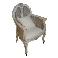Chaise de salon en rotin Style français chaise en bois canne avec roues chaise latérale pour meubler reproduction antique meubles de maison