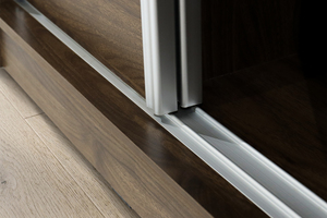 ตู้เสื้อผ้าแบบพับได้สองบาน รุ่นโมเดิร์น วัสดุแผ่นชิปบอร์ด ยี่ห้อ Wholesale Essence Malaysia รุ่น W208 สีวอลนัทกราไฟต์เกรย์ พร้อมลิ้นชัก 2 ช่อง - Product Image 3