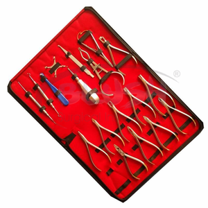 Juego de 19 Instrumentos Dentales de Ortodoncia Básicos, Manuales, Ligeros, Ergonómicos, de Acero Inoxidable, Profesionales, con Certificación CE, de Blush Surgical - Product Image 3