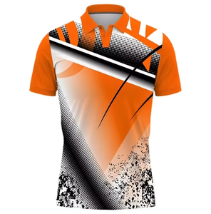 Chemise à manches courtes pour homme, orange, noir, blanc, imprimé animal, imprimé 3D, écologique, respirante, séchage rapide, polyester, décontractée - Product Image 1