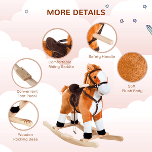 Cavallo a dondolo in plastica per bambini, ideale come regalo di Natale - Product Image 5