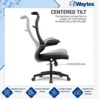 Chaise de bureau CORVUS à dossier haut en maille, avec accoudoirs relevables, qualité exceptionnelle, en promotion à prix imbattable