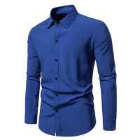 Kemeja Pria Hitam Slim Fit Lengan Panjang Kancing Formal Bisnis Kasual Kantor Pesta Pernikahan Premium Elegan 100% Nyaman
