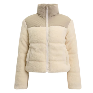 Custom Unisex Hooded Eco-friendly Polyester/Nylon Full Zip <b>Sherpa</b> <b>Fleece</b> Winter Jacket Casual Design Long Sleeve Oversized Front - Product Image 1