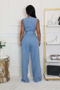 Mono Holgado para Mujer, Estilo Casual, Suave y Cómodo para Uso Diario, Vacaciones, Playa, Verano, Alta Elasticidad, Poliéster/Algodón - Product Image 3