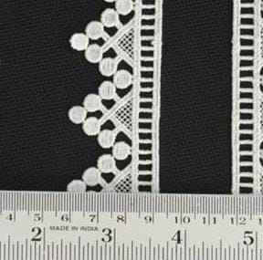 Encaje de algodón importado con acabado impecable y calidad de tela duradera para marcas de moda. - Product Image 2