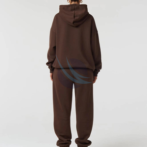 Conjunto Deportivo Casual de Dos Piezas para Mujer, Talla Grande, 100% Algodón, Felpa, para Entrenamiento y Jogging - Product Image 5