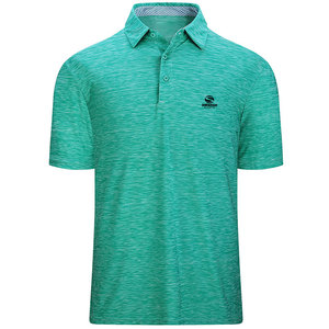 Camiseta de Golf de Manga Corta con Absorción de Humedad, Antiarrugas, Elástica, Informal, con Cuello a Rayas, Camiseta Polo de Algodón, Venta al Por Mayor OEM - Product Image 5