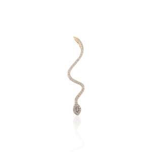 18K Yellow Gold Diamond Serpent Snake Pendant with VVS2 Clarity - Product Image 4