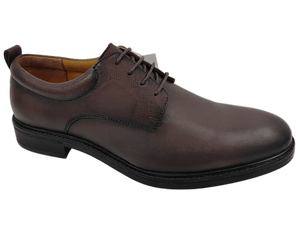 Chaussures Derby Oxford en cuir véritable marron pour hommes Dlords, bout pointu, lacets, confort profilé, pour le bureau, la carrière, toutes saisons - Product Image 1