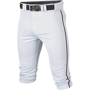 Wholesale Baseball Pants Trousers Side Stripe 100%Polyester Anti Bacterial Breathable Youth <b>White</b> Baseball Pants <b>Knickers</b> - Product Image 6