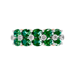 Unisex Luxury Custom OEM ODM 14K 18K Gold <b>Emerald</b> <b>Band</b> <b>Ring</b> IGI Certified Oval Cut Fine Jewelry for Weddings Parties-Wholesale - Product Image 3