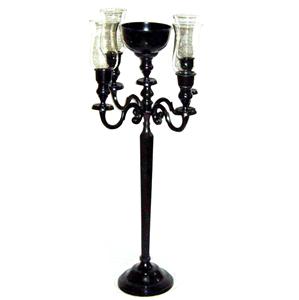 New Romantics 5 Arm Metal Candle Holder 4 Arm Glass Embudo Candelabros Retro Candle Stand para Candlelight Dinner Table Decorativo - Product Image 1