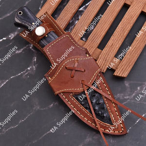 Couteau de chasse Skinner à lame fixe en acier Damas forgé, pleine longueur, ultra-affûté, pour camping et activités extérieures, industriel/extérieur, ODM/OEM, DIY - Product Image 6