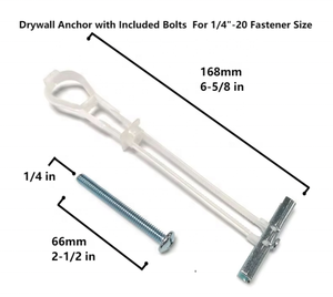 Trung Quốc Snap Chuyển Đổi Neo 1/4 "3/16" #10 Dây Đeo Chuyển Đổi Bolt Vách Thạch Cao Neo Nhiệm Vụ Nặng Nề Rỗng Tường Neo Với Vít 2-1/2 Inch - Product Image 3