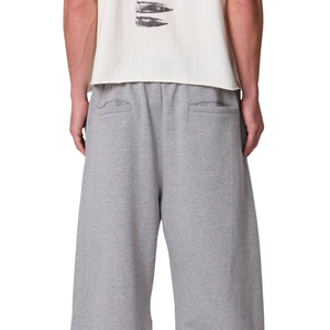 Customized <b>Men</b> Heavyweight Fleece <b>Trouser</b> Loose Wide Leg <b>Drawstring</b> Waist Open Hem Casual Streetwear Pants OEM Clothing Supplier - Product Image 4