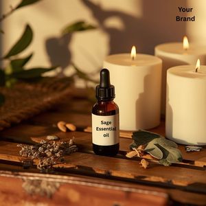 ODM OEM Of Natural Sage <b>Essential</b> <b>Oil</b> for Skin, Hair, Perfume Fragrance & Candle Making in Wholesale Price Bulk - Product Image 2