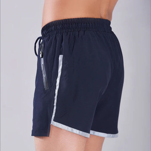 Men's Teal Quick Dry Sport Shorts With Drawstring Waist And Side Pockets Solid Color Woven Fabric Casual Short Length - Product Image 5