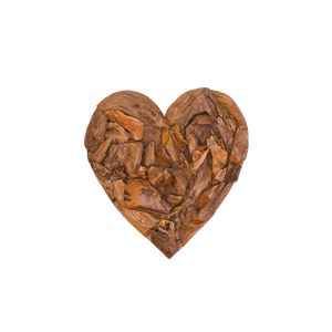 Décoration murale en bois sculpté à la main en forme de cœur - 100% naturel, pour intérieur/extérieur, mariages et anniversaires - Product Image 1