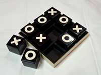 Jeu de Tic Tac Toe de luxe fait main en résine époxy, thème dessin animé, plateau XO, statue en résine, décoration d'intérieur, cadeau