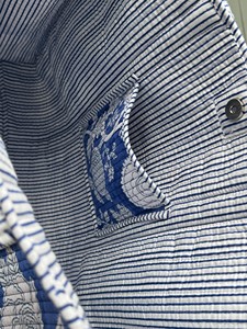 Handmade <b>Boho</b> Cotton Striped Large Beach Tote <b>Bag</b> Womens Long Handle Travel Party Groceries Daily Use - Product Image 3