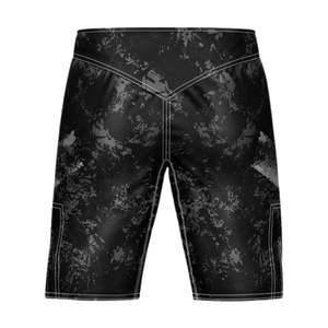 Compre Pantalones Cortos de Artes Marciales Mixtas Personalizados de Alta Calidad, Duraderos, Negros con Patrón Sutil, de Secado Rápido para Hombre - Product Image 4