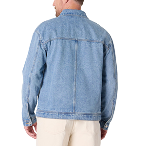 Custom Direct Factory Casual Hip Hop Denim <b>Jacket</b> Factory Wholesale <b>Men's</b> Bule Denim <b>Jacket</b> Modern Slim Fit Cheap Winter <b>Jacket</b> - Product Image 2